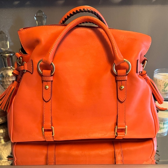 Dooney and Bourke Salmon Large Florentine Satchel - Picture 2 of 12